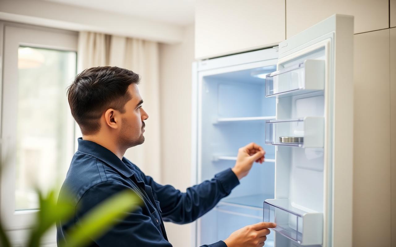 Alper Teknik Servis teknisyeni beyaz eşya üzerinde teknik inceleme yaparken